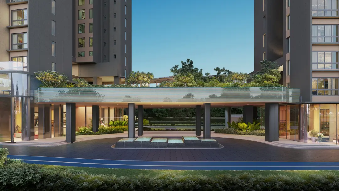 Ocean Cliffs landscaped arrival court